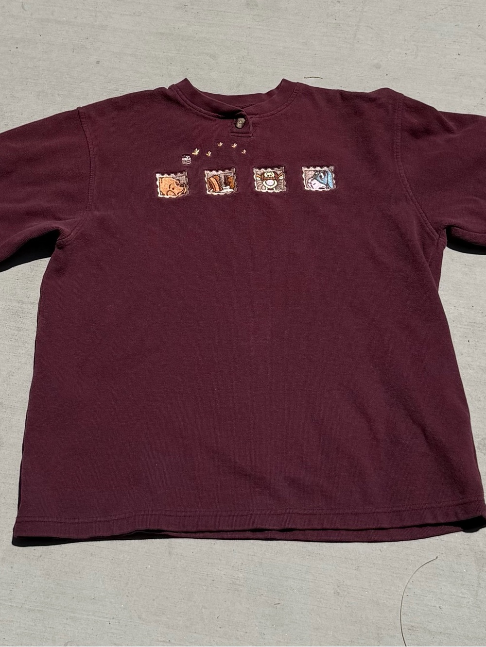 Disney Maroon Long-Sleeve Tee with